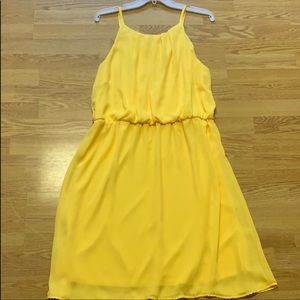 Lemon Yellow Midi Dress